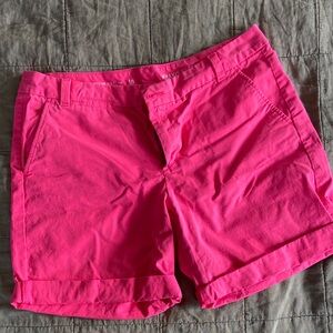 Gap Boyfriend Rollup Women's Hot Pink Shorts Sz 10
